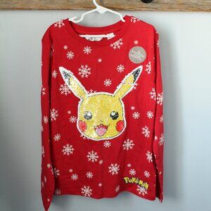 Pokemon Pikachu Size 8/10 H&M Christmas Shirt
